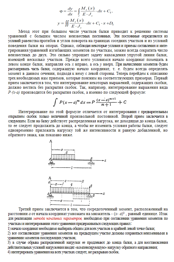 Упругой линии балки